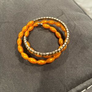 Its a spiral orange bracelet